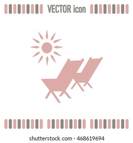 Vector illustration of a sun lounger