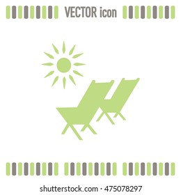 Vector illustration of a sun lounger