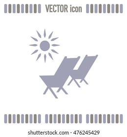 Vector illustration of a sun lounger