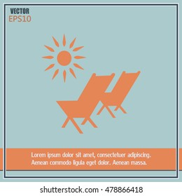 Vector illustration of a sun lounger