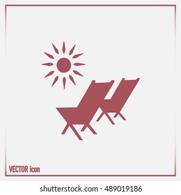 Vector illustration of a sun lounger