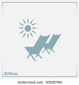 Vector illustration of a sun lounger