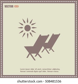 Vector illustration of a sun lounger