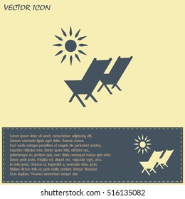 Vector illustration of a sun lounger