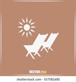 Vector illustration of a sun lounger