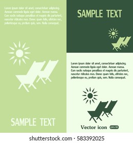 Vector illustration of a sun lounger