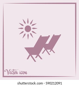 Vector illustration of a sun lounger