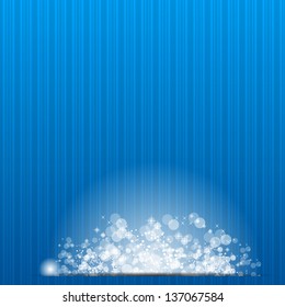 Vector illustration sun on blue background.