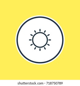 Vector Illustration Of Sun Outline. Beautiful Galaxy Element Also Can Be Used As Sunny Element.