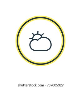 Vector Illustration Of Sun Outline. Beautiful Leisure Element Also Can Be Used As Sunrise Element.