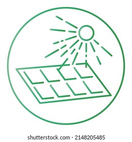 Ilustración vectorial de los paneles solares y solares.