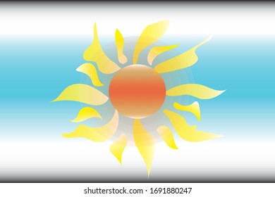 Ilustración vectorial del sol y los rayos de sol. Vector. EPS 10.
 
