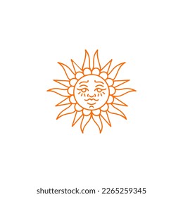  vector illustration of sun symbol
