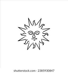 vector illustration of sun symbol