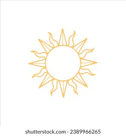 vector illustration of sun symbol
