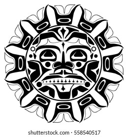Vector illustration of the sun symbol