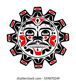 Vector illustration of the sun symbol