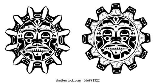 Vector illustration of the sun symbol