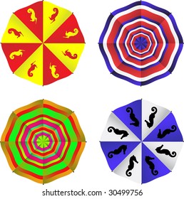vector illustration of sun umbrella