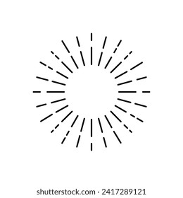 Vector illustration of sunburst vintage hipster style