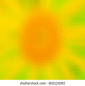 Vector illustration. Sunflower background. Summer symbol.