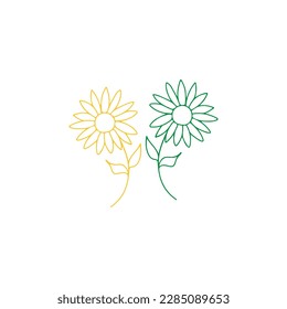 vector illustration of sunflower concept