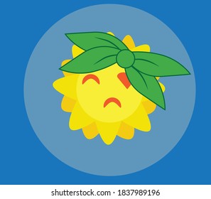 ilustración vectorial diseño plano de girasol