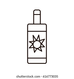 Vector illustration of sunflower oil. Modern line style. Line icons of sunflower oil isolated on white background.