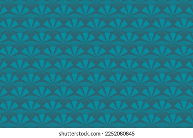 Vector illustration of a sunflower pattern in navy blue color.