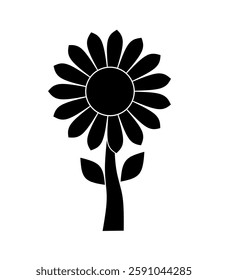 vector illustration of sunflowers on a white background. flower icon