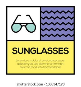 VECTOR ILLUSTRATION OF SUNGLASSES ICON CONCEPT