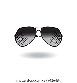 Vector illustration of sunglasses.  Icon for your design