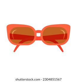 Vector illustration. Sunglasses. Isolated object on a white background. Summer icon.