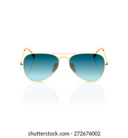vector illustration of sunglasses, on a white background. photorealism