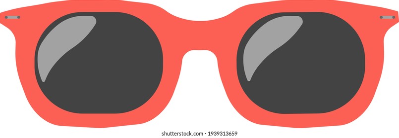 vector illustration sunglasses orange summer sunglasses