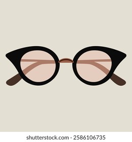 Vector Illustration of Sunglasses with Pink Glasses