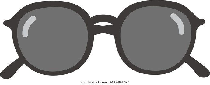Vektor-Illustration der Sonnenbrille Silhouette isoliert auf transparentem Hintergrund