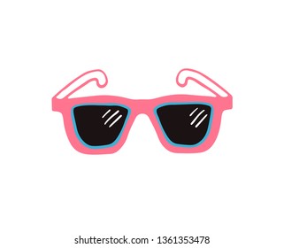 Vector illustration of a sunglasses. Summertime element. Good for wrapping paper, shirt design print, invitation, banner, poster, flyer, brochure.