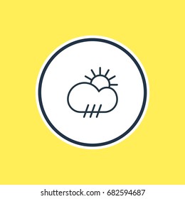 Vector Illustration Of Sunlight Outline. Beautiful Atmosphere Element Also Can Be Used As Rain Element.