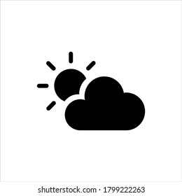 Vector illustration of sunny day icon on white background