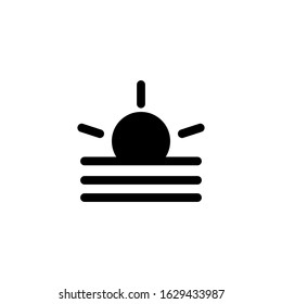  Vector illustration , sunrise icon template.