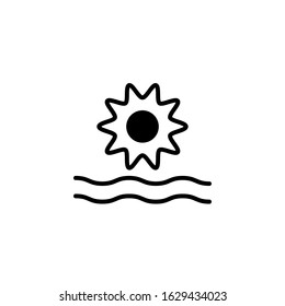  Vector illustration , sunrise icon template.