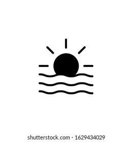  Vector illustration , sunrise icon template.