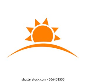 Vector illustration of sunrise sun 