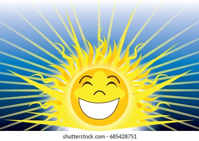 Vector Illustration of Sunshine, be happy.