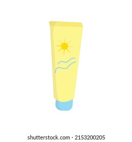 ilustración vectorial de la crema bronceada