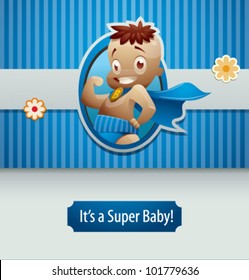 vector  illustration of Super baby boy 3