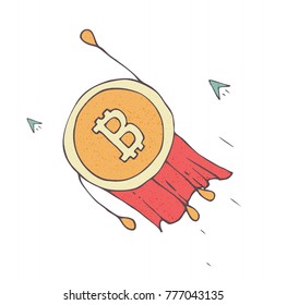 Vector Illustration - super bitcoin