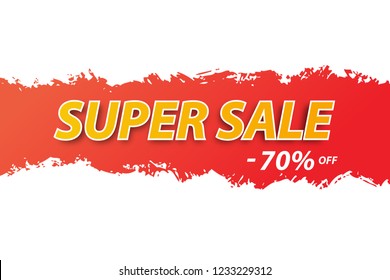 Vector illustration of super sale tag for webpage and advertising.