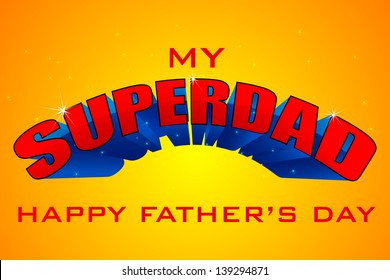 vector illustration of Superdad Father's Day Background